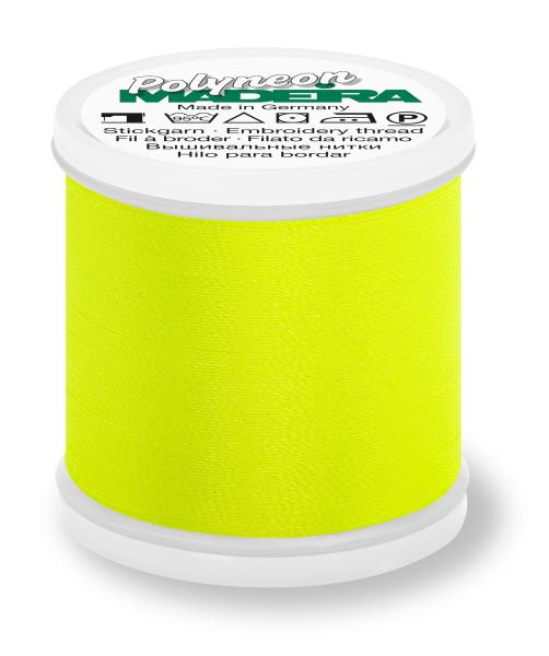Spule Madeira Polyneon Stickgarn in Neon Lemon, Farbcode 1823